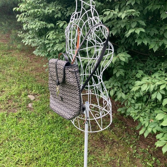 vintage y2k Coach backpack  6342 Legacy Signature C black grey Jacquard - Picture 5 of 11